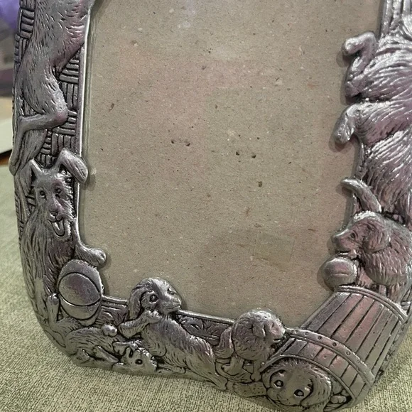 Vintage 1987 Arthur Court Puppy Dog and Puppy Frame 5x7 Photo Size - Picture 4 of 7